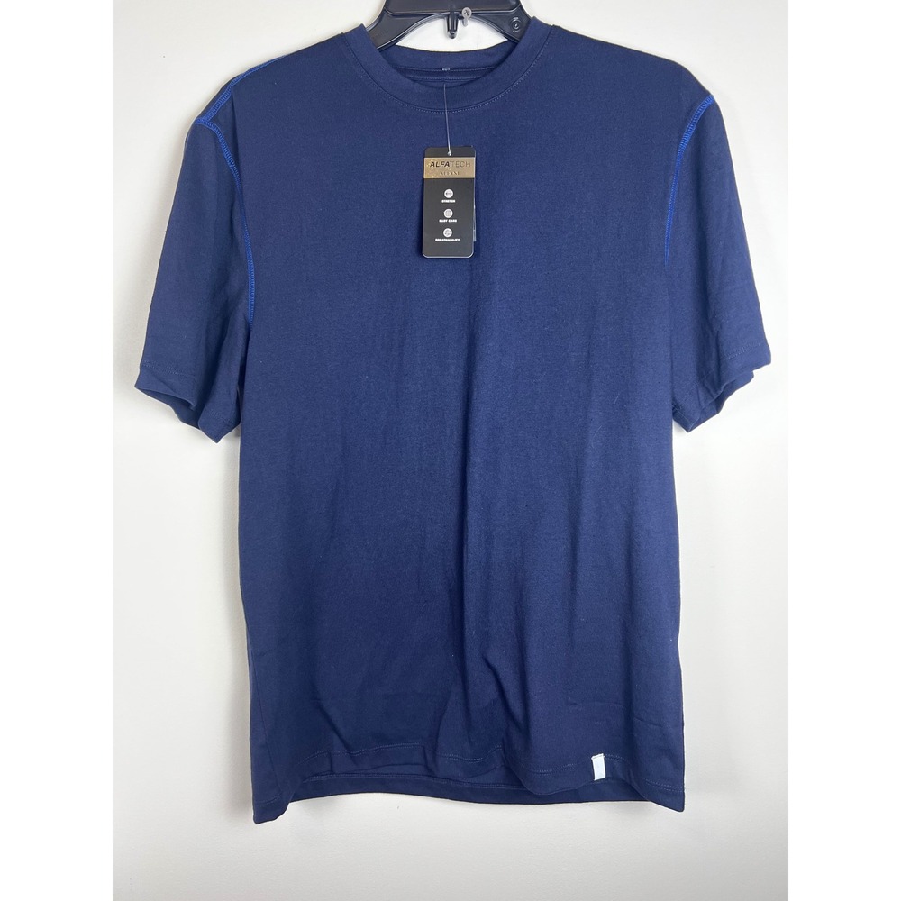 Alfani Mens Dark Navy AlfaTech Stretch Crew Neck T Shirt Sz Small NWT